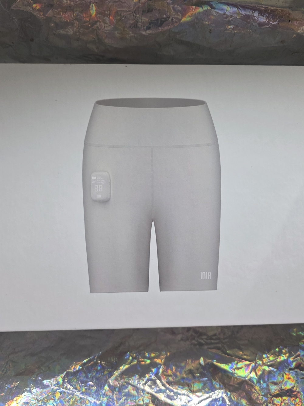 INIA EMS TONING SHORTS. Light Gray SIZE F+ (SEE PICS FOR ACTUAL SIZES)
